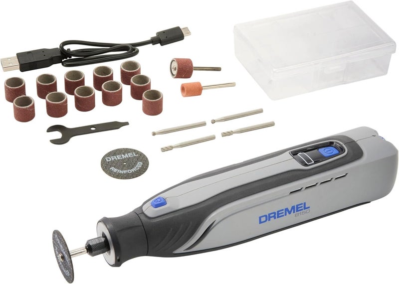 DREMEL 8150-N/20 8V Cordless Rotary Tool Kit with Brushless Motor and LED Work Light - Variable Speeds, USB-C Rechargeable and Includes 20 Accessories - Image 1
